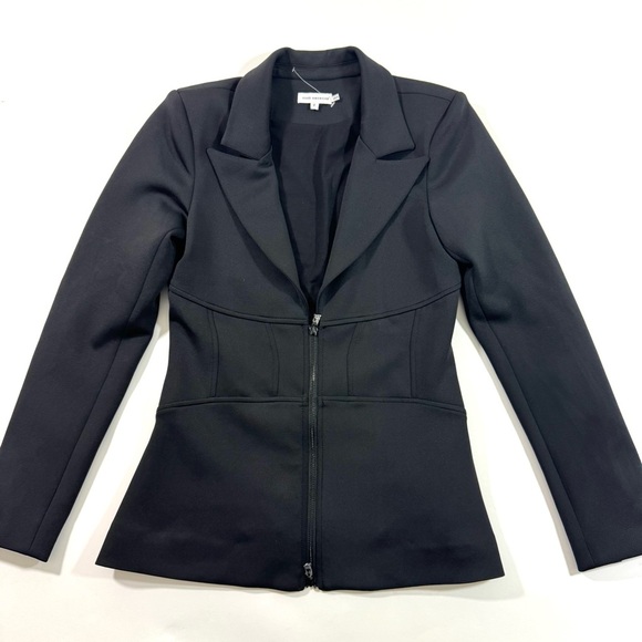Good American Waisted Stretch Blazer Black Size 2 Medium - Picture 1 of 8
